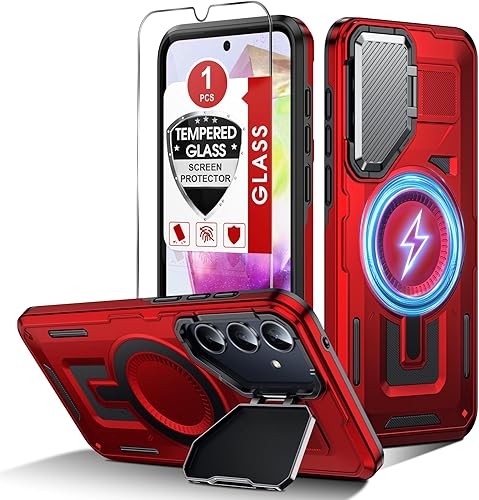 Miniatura 8 de LeYi for Galaxy-A35-5G-Case with Tempered Glass Screen Protector, Slim & Anti-Scratch Galaxy A35 5G Phone Case, Liquid Silicone Shockproof Case for