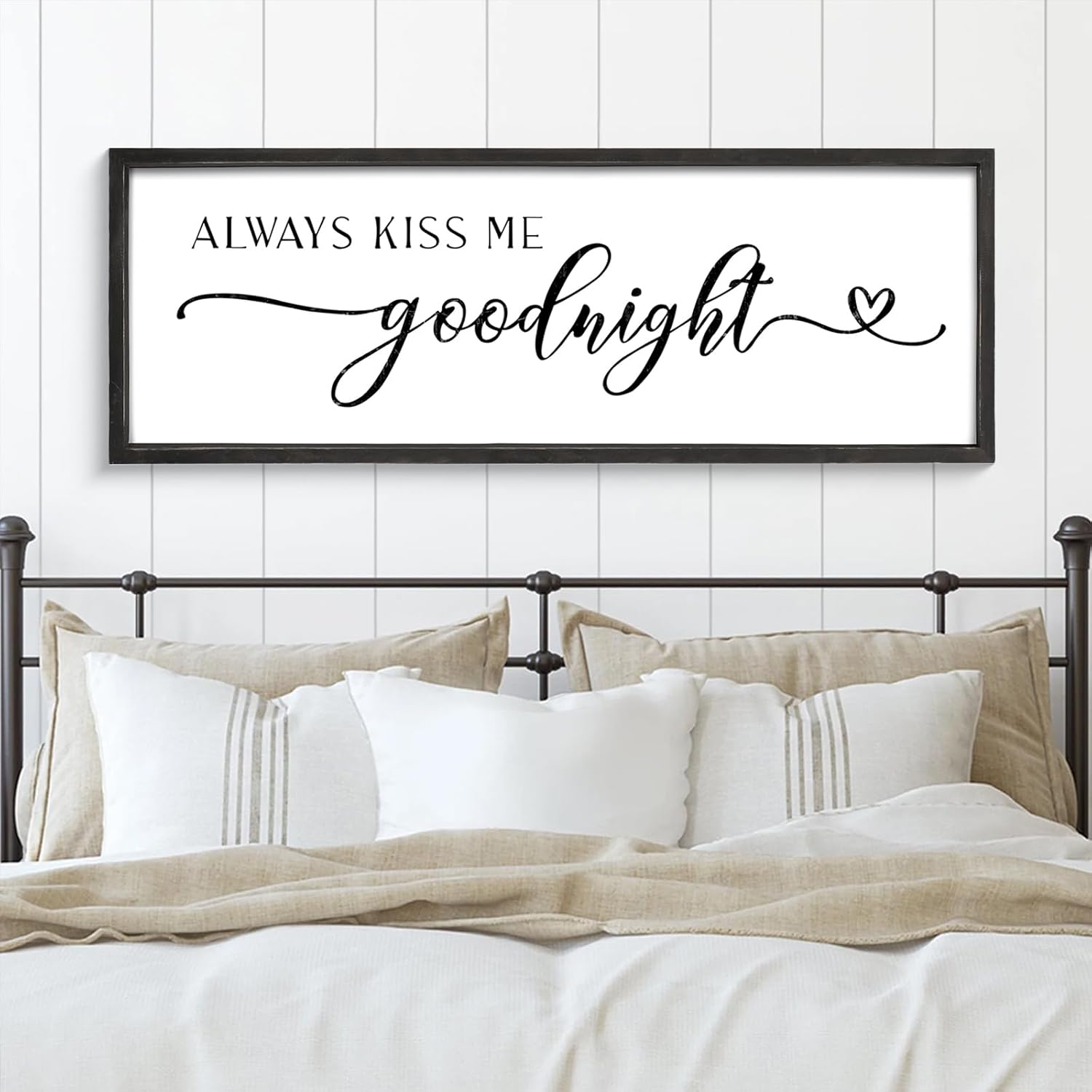 Sweet Dreams Wall Decor Above Bed 42''×15'' Large Bedroom Wall Sign Farmhouse Bedroom Sign Wood Framed Guest Room Decor Master Bedroom Wall Decoration