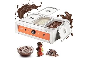 VEVOR 26.5 Lbs 3 Tanks Chocolate Melanger Refiner Machine TEMP Control 86~185℉ w/ 1500W