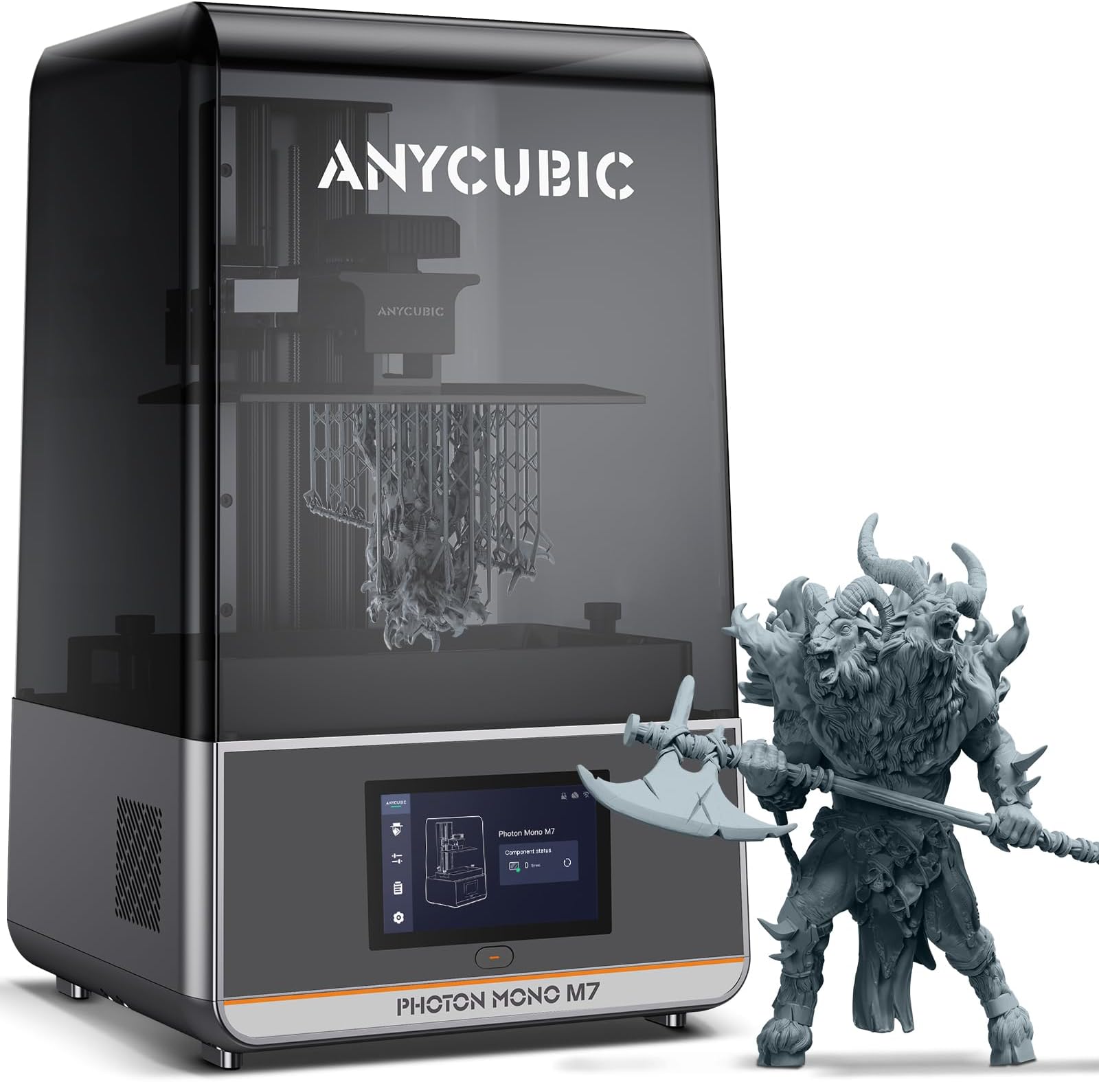 Photon Mono M7 14k Resin 3D Printer, 150mm/h High Speed Printing, Upgraded COB Source System and Intelligent Detection, Print Size 8.78 x 4.96 x 9.06 inches