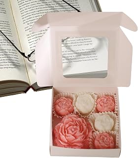 Candles for Home Scented | 6 Pieces Natural Peony Rose Fragrance,Natural Aromatherapy Candles for Relaxation | for Women Mom Sister Girlfriend Birthday Wedding Valentines Day Holiday