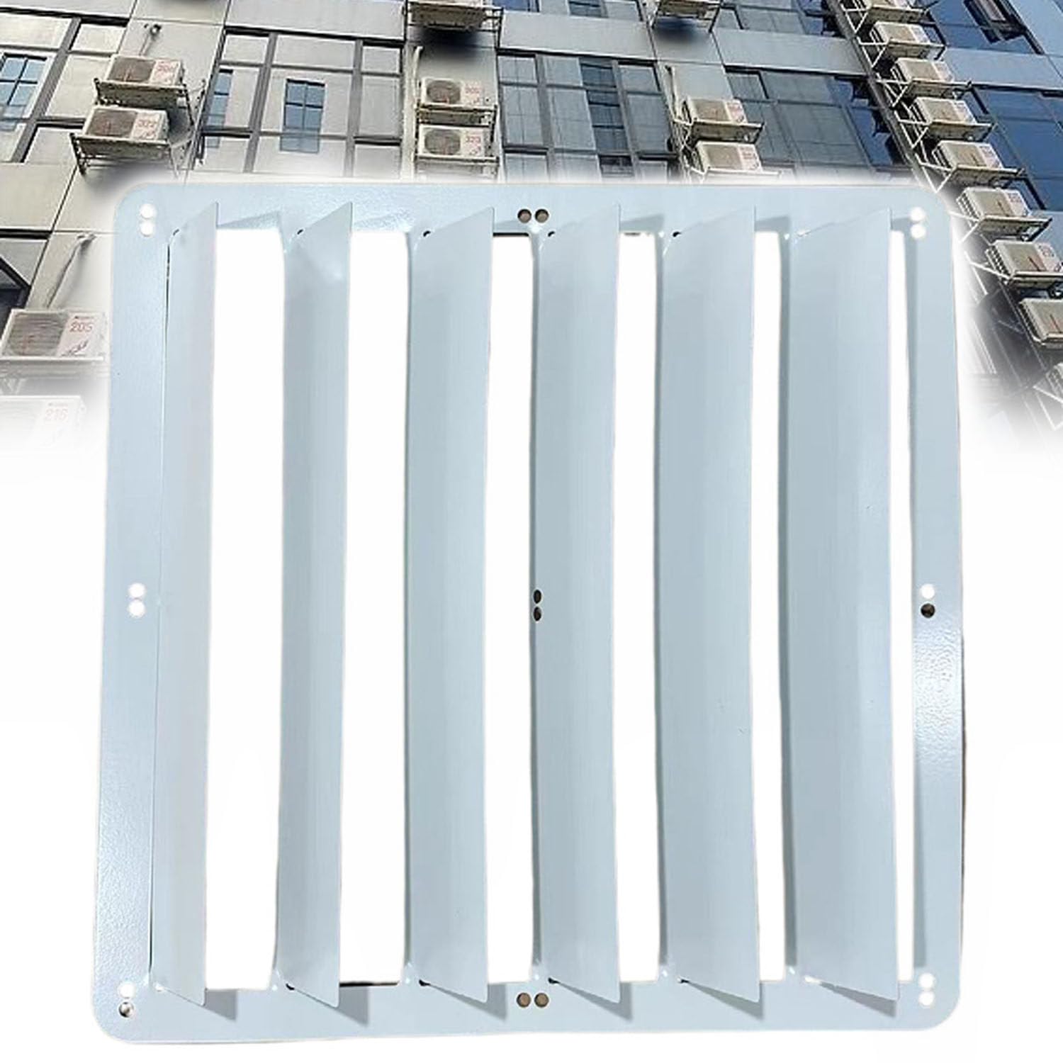 AVkgwrtb Stainless Steel Ac Vent Deflector, Outdoor AC Deflector Grille, Steel Wind Guide, Multiple Sizes(Square,53X53cm)