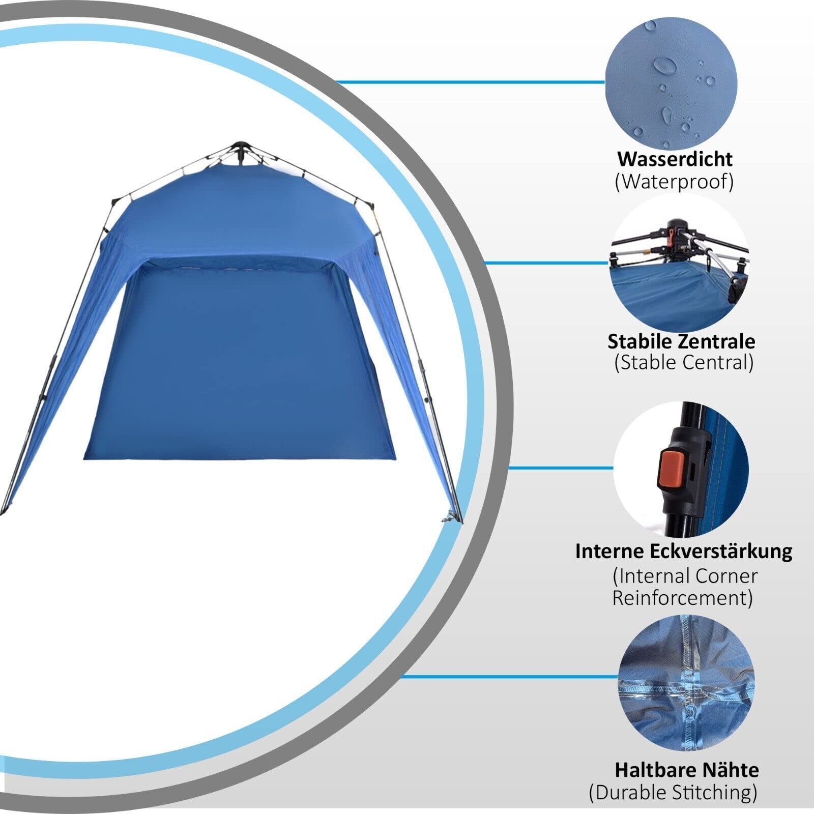 Lumaland Outdoor Pavillon 2,5 X 2,5m | Wasserdicht  Produktbild-Vorschau 4