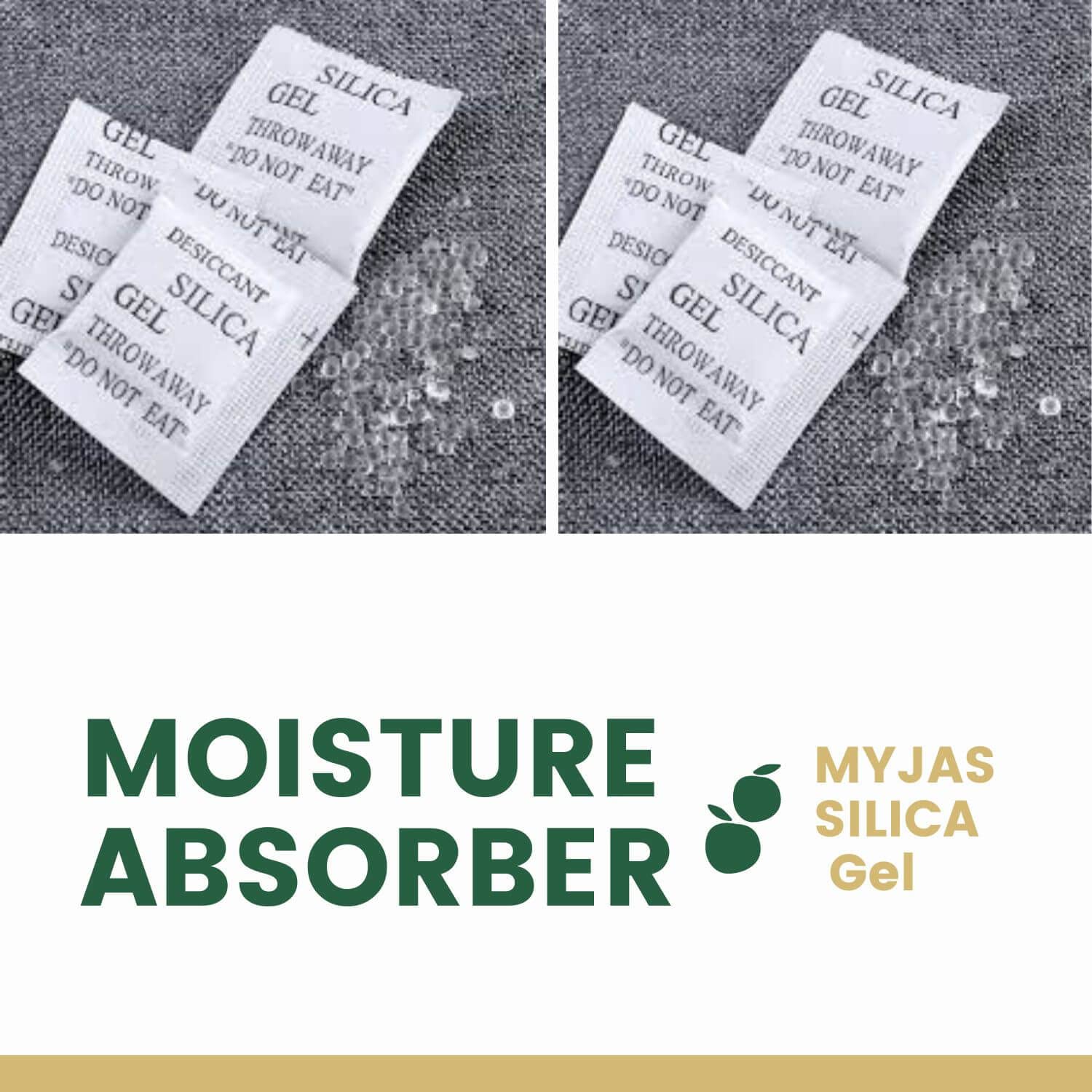 Myjas- silica silicon silika gel moisture absorber packets for shoes camera wardrobe (5gram-60 packets) 1