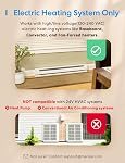 Meross Matter Thermostat intelligent pour le bas-bord électrique, économie d'énergie, WiFi Thermostat fonctionne avec Alexa, HomeKit, Chez Google, SmartThings, App. & Contrôle de la voix, Installation facile, 4 Fils nécessaires, gros