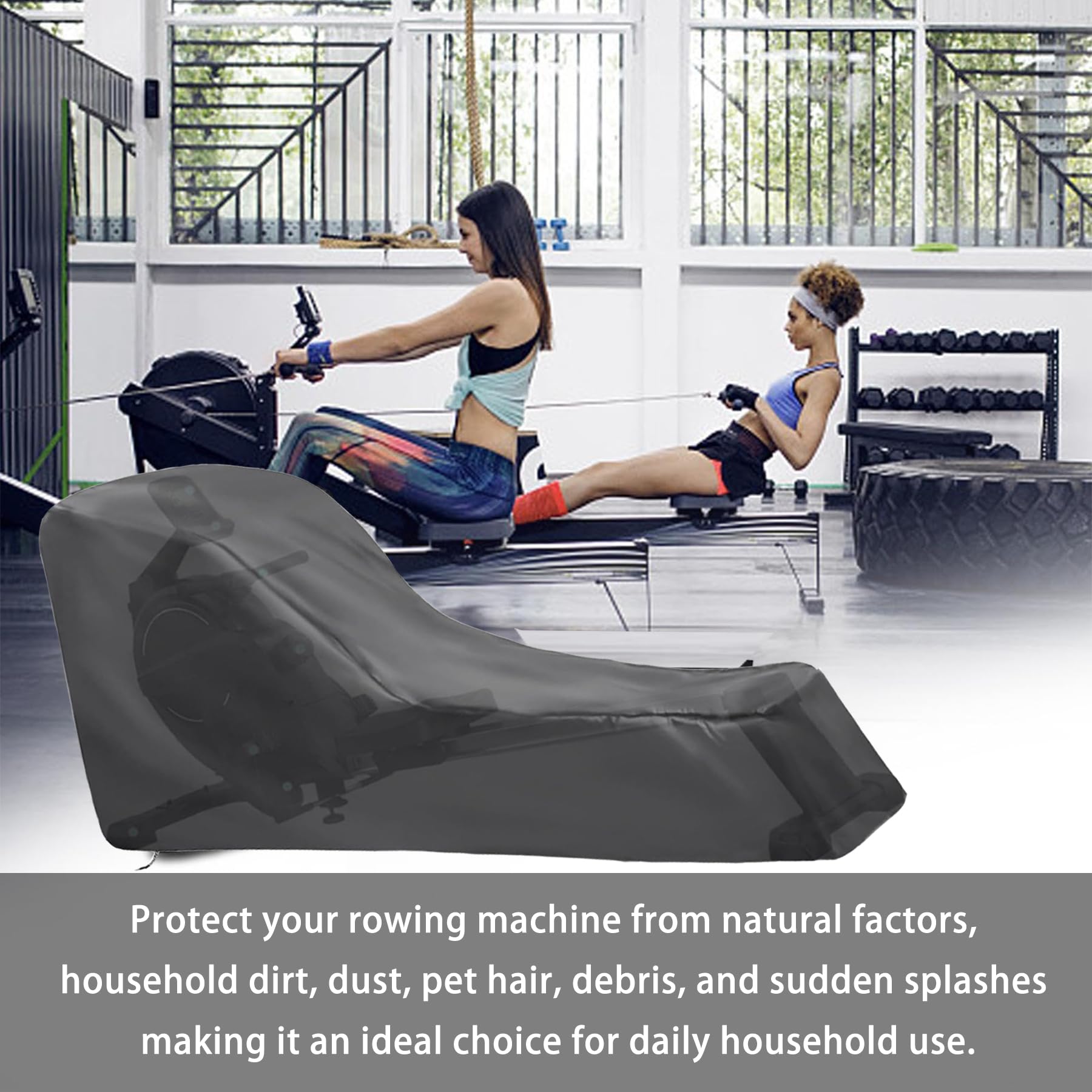 Rowing Machine Cover, GYM Equipment Protective Cover, Indoor Rowing Cover - Image 2