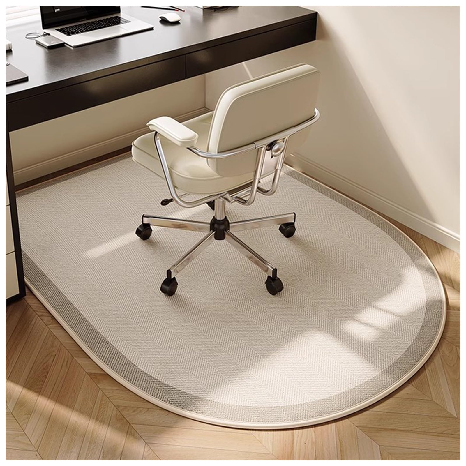 Alfombrilla antideslizante para silla de oficina de caucho termoplástico para suelos de madera y azulejos, absorbe los golpes, superficie de fácil deslizamiento, color amarillo, 120 x 90 cm, perfecta