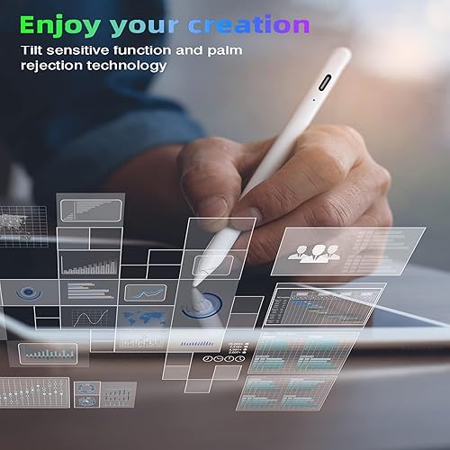 Miniatura 6 de Lápiz óptico para iPad de 9 y 10 generación, igual que el lápiz con carga inalámbrica magnética, bolígrafo inteligente compatible con iPad 678910,