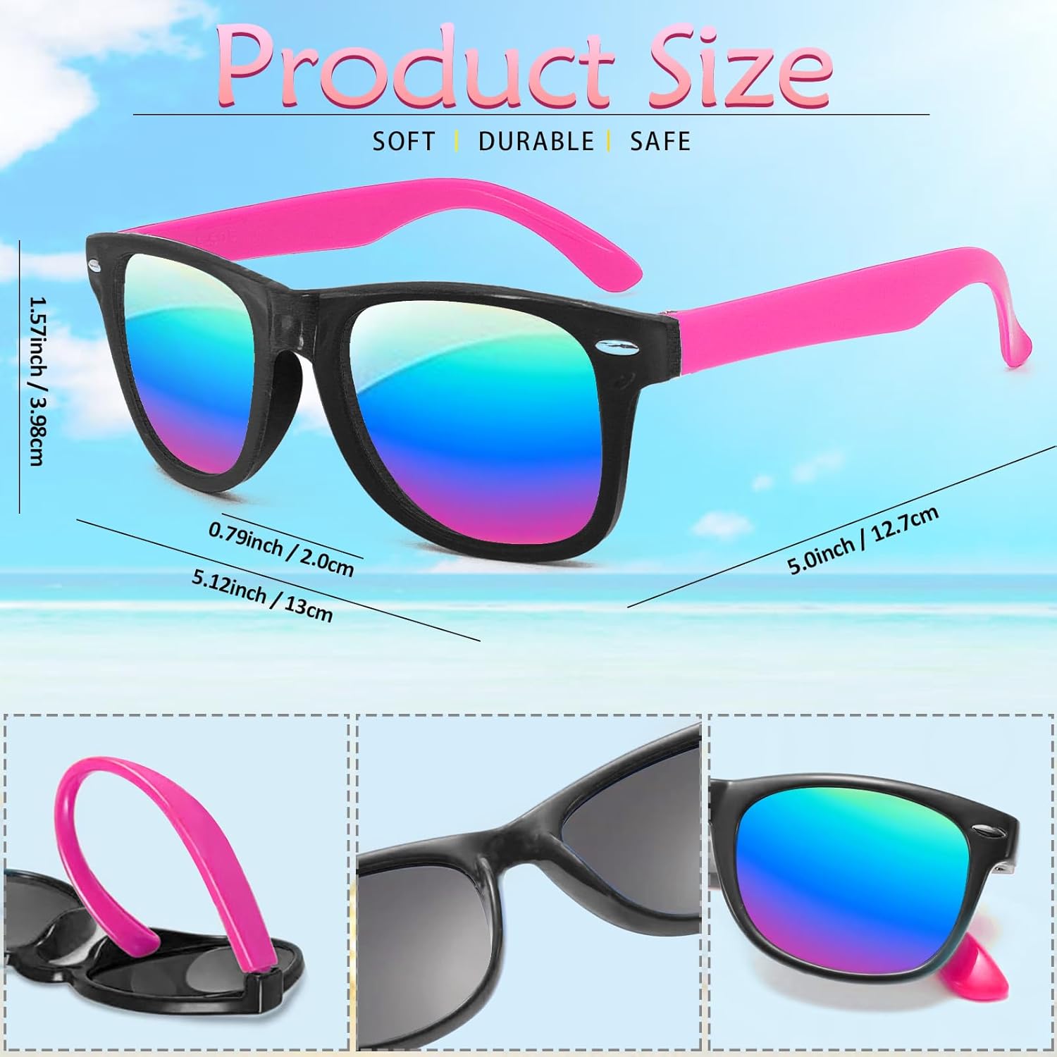 60Pcs Sunglasses Beach Balls Bulk Party Favors Kids 30Pcs Neon Sunglasses 30Pcs 12" Beach Balls Boys Girls Graduation Party for Summer Beach Pool Party Favors Goodie Bag Supplies Age 3-8