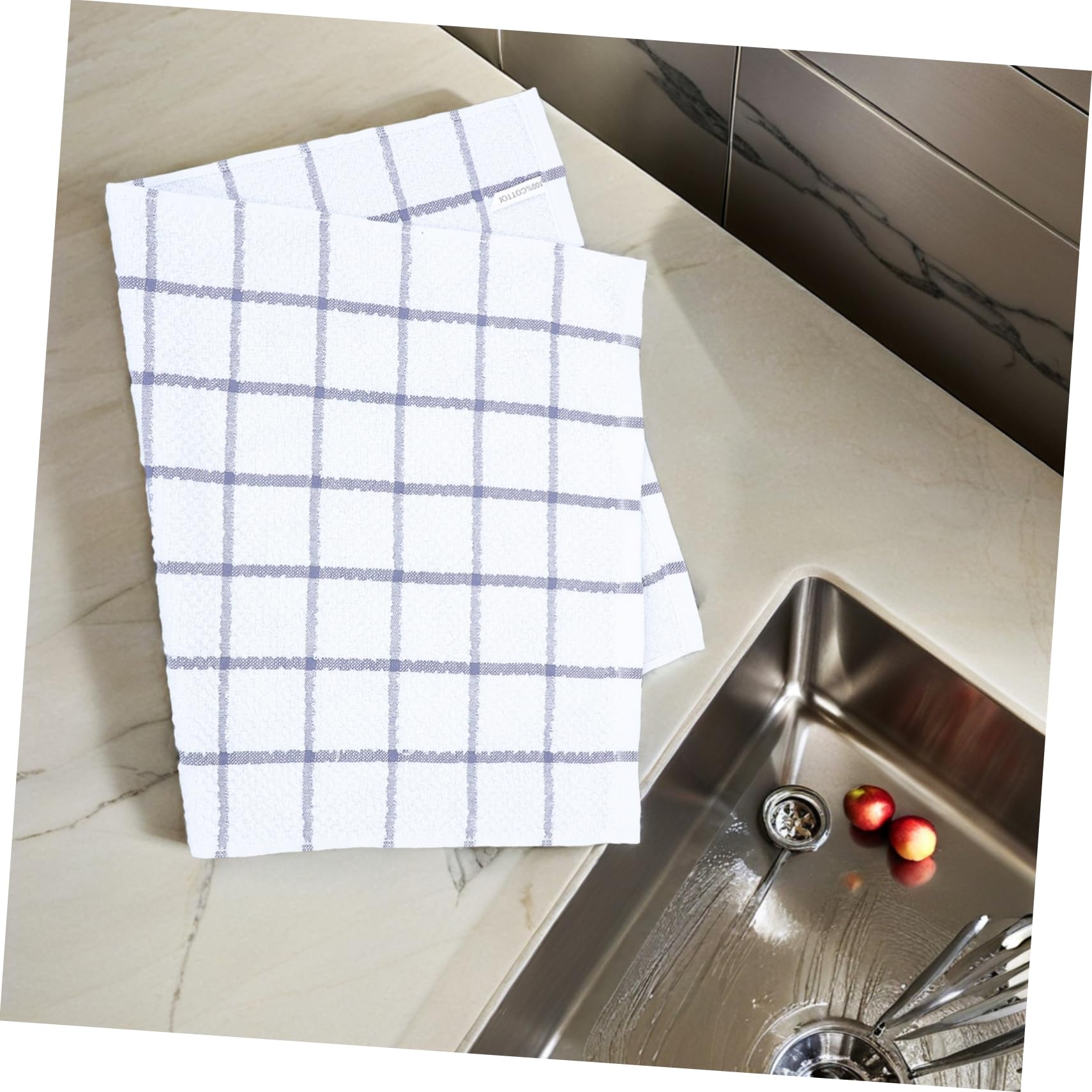 Cabilock 6piezas Paños de Cocina de Algodón de Alta Absorción Estropajos Multiusos para Limpiar Platos Paños para Lavar Platos para Cocina