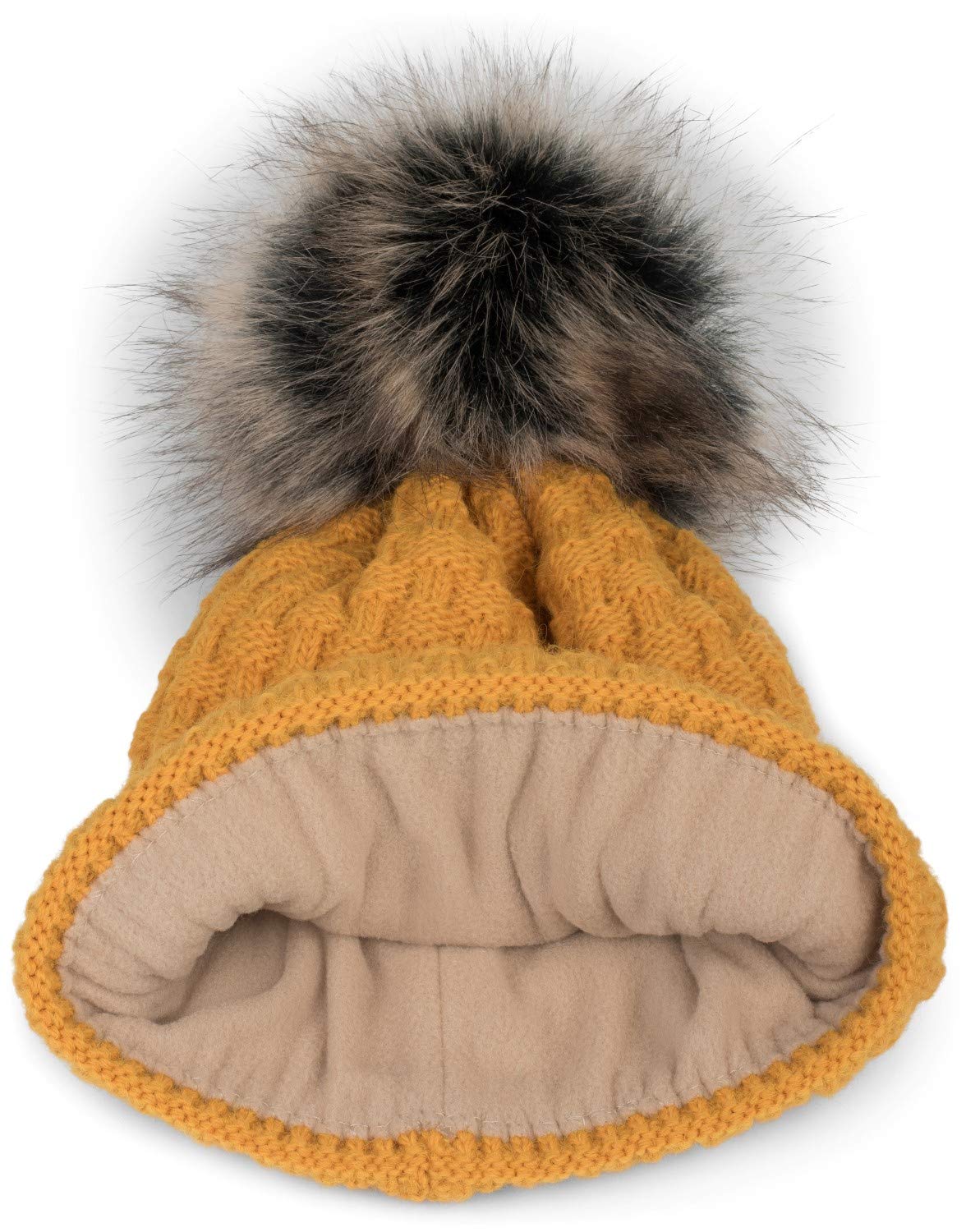 styleBREAKER Unisex Strick-Set Schal Bommelmütze Winter