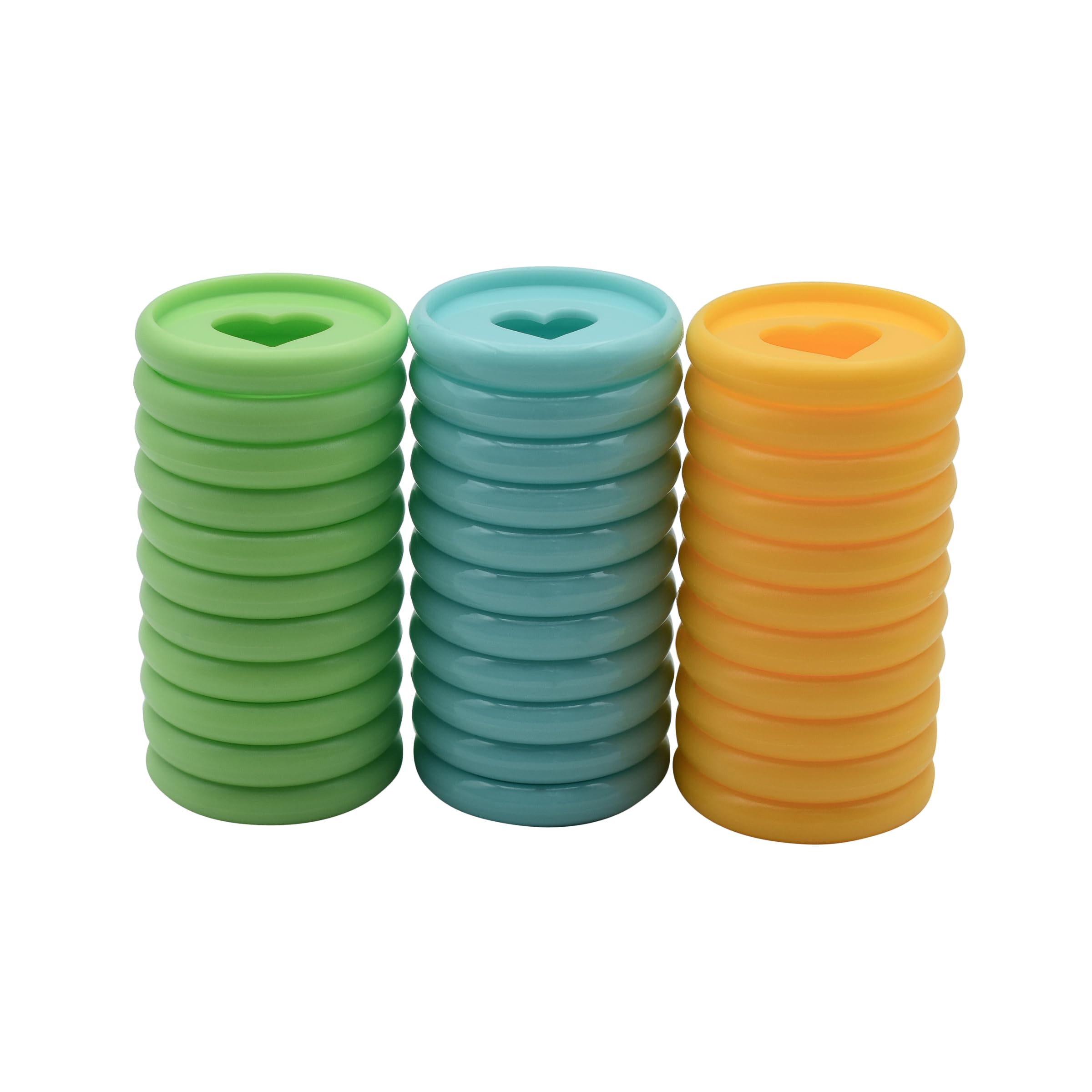 Eleven Discs1¼-Inch Multicolor Heart-Shaped Plastic Discbound Expansion Discs - Oasis Theme - Compatible with Circa, Arc, TUL, and More (Set of 33)