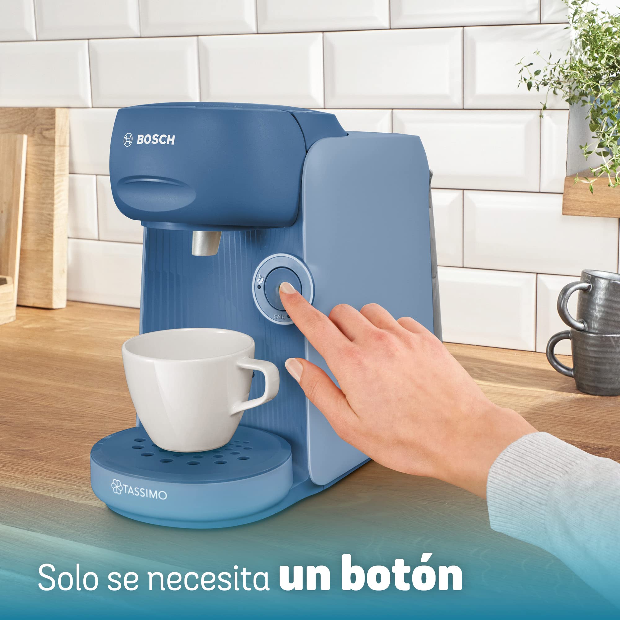 Bosch - Cafetera TASSIMO FINESSE para preparar múltiples bebidas, hasta 40 bebidas, IntensityBoost, INTELLIBREW, azul, TAS16B5