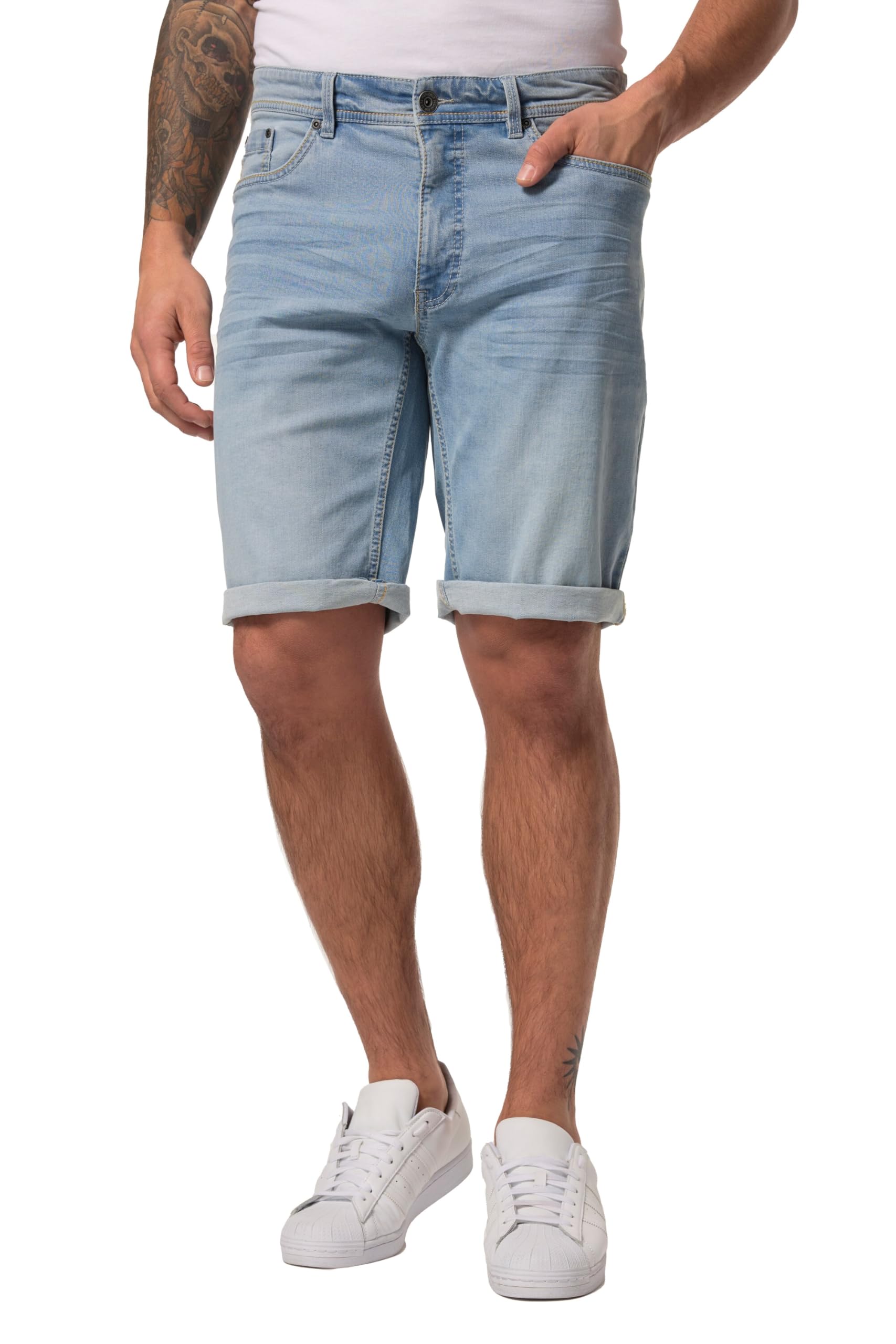 JP 1880 Herren große Größen Übergrößen Menswear L-8XL Bermuda, Bauchfit, Jeans, 5-Pocket, High-Stretch 819034