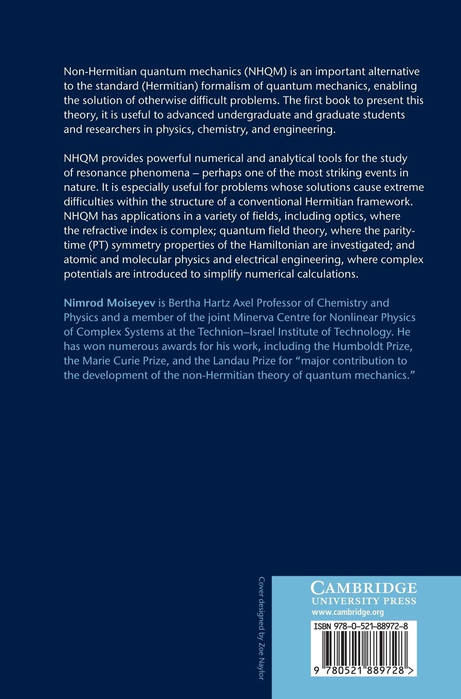 Non-Hermitian Quantum Mechanics