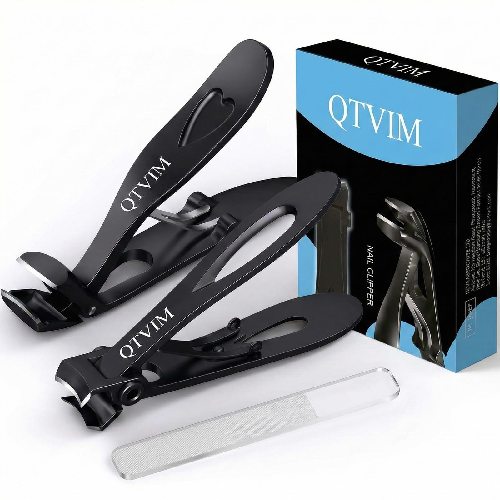 Toenail Clippers for Thick Nails for Men Seniors 3 Pack Ergonomic Long Handle Angled Head Toe Nail Clippers
