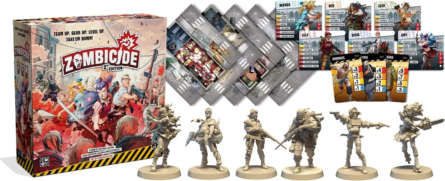 CMON | Zombicide 2nd Edition | Gioco da tavolo di miniature | Età 14 Plus | 1-6 giocatori | Tempo di gioco: 60 minuti - versione olandese