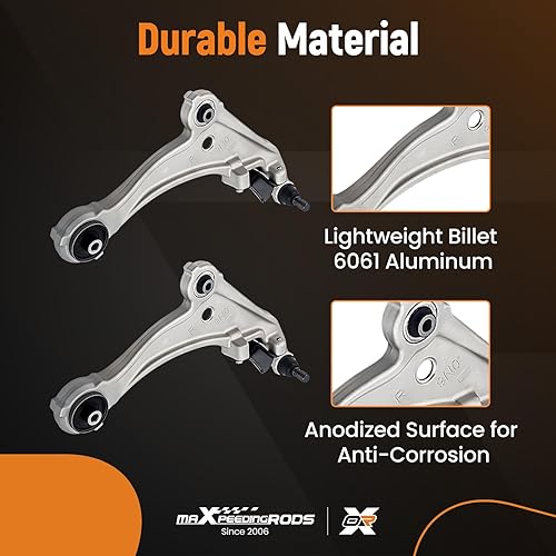 Miniatura 2 de maXpeedingrods Brazos de control delanteros inferiores para Nissan Maxima 2009-2014 K622054 K622059, kit de suspensión delantera con rótulas, juego