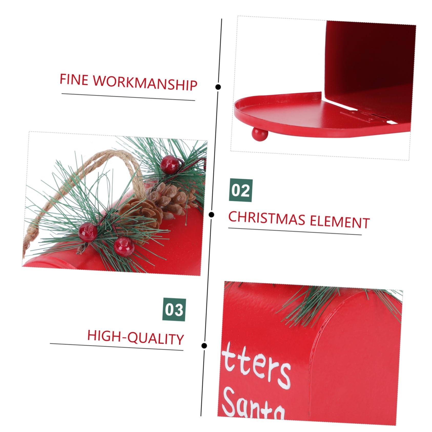 PRETYZOOM 6 STK Weihnachtsbaum-Anhänger Weihnachtskugeln Baumbehang schmücken Christbaum anhänger Weihnachtsbaum Briefkasten Hintergrund- einzigartiger Wohn Plastik