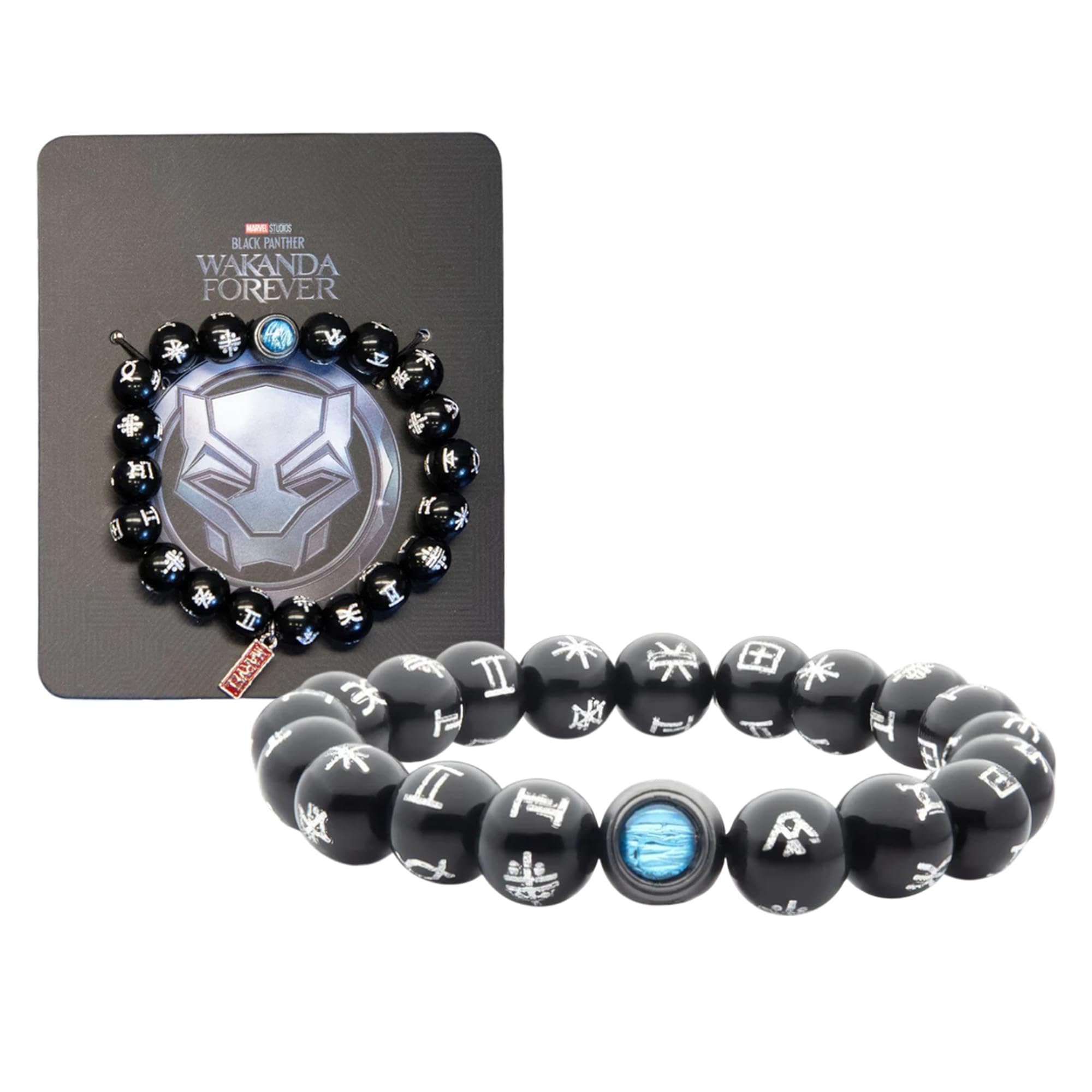 Marvel Studios Black Panther Light-Up Kimoyo Beads Bracelet Prop Replica - Officially Licensed Collectible - Panther Jewelry - Marvel Black - Wakanda