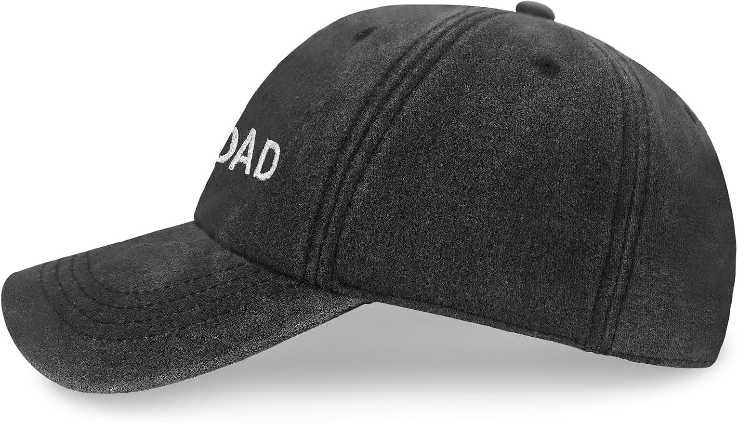 Cat Dad Hat for Men, Cat Dad Gifts, Adjustable Size Cotton Baseball Cap Black