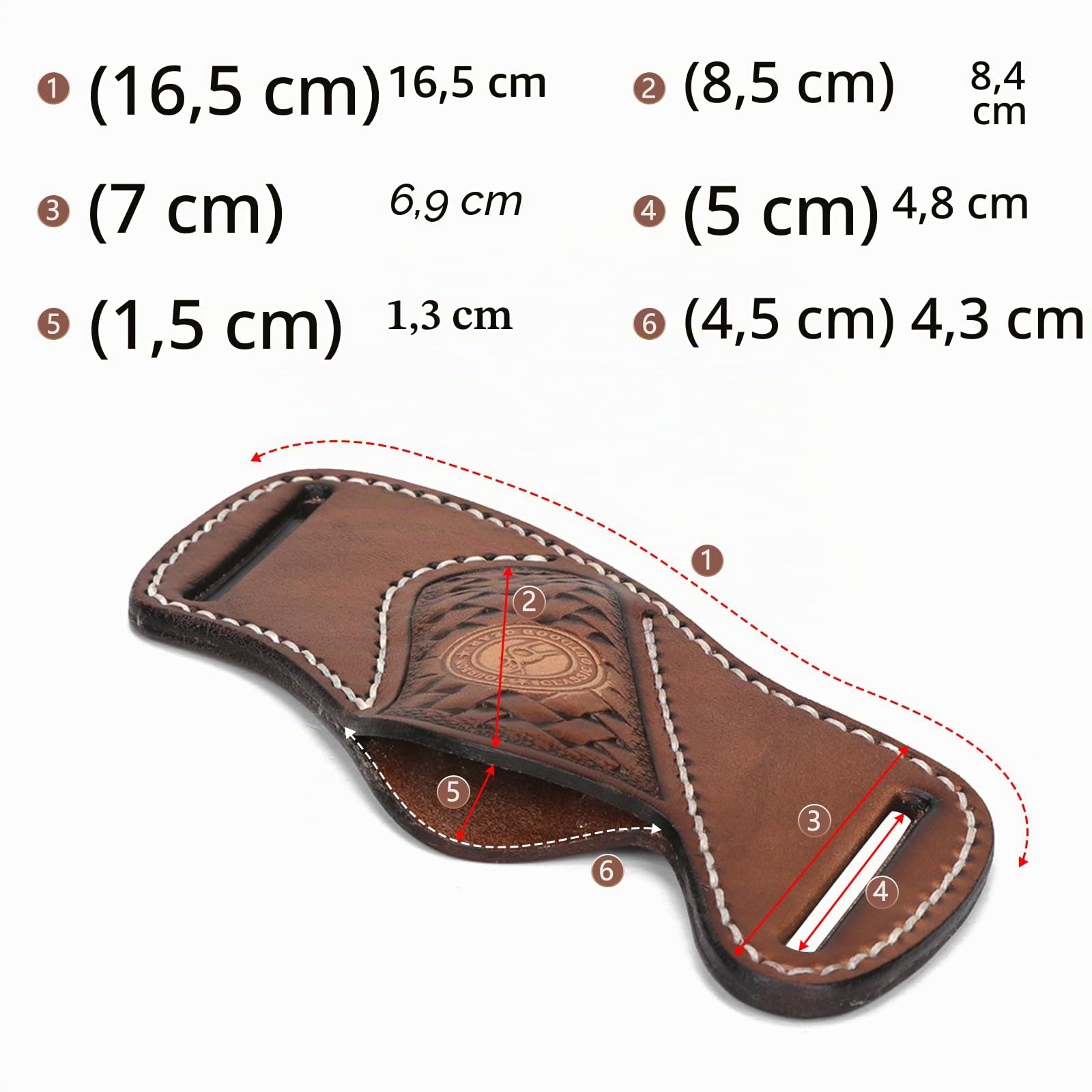 TOURBON Leder-Taschenmesser-Etui für Gürtel, EDC-Holster, Taschenmesser, Werkzeugtasche, handgefertigtes Geschenk für Herren