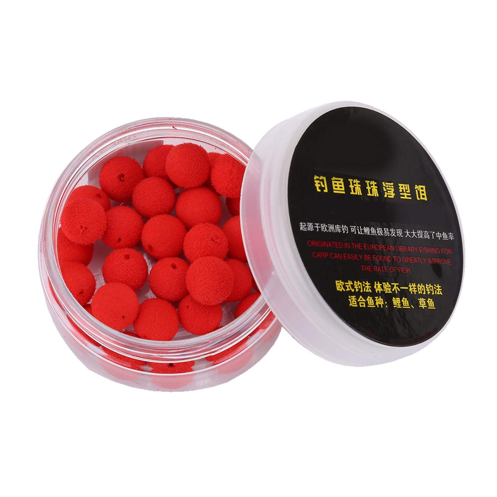 Floating Lure, 30Pcs/Lot Carp Fishing 10/12mm Foam Pop Up Soft Pellets Baits Fishing Bait Eggs(Red(Strawberry) 10MM)