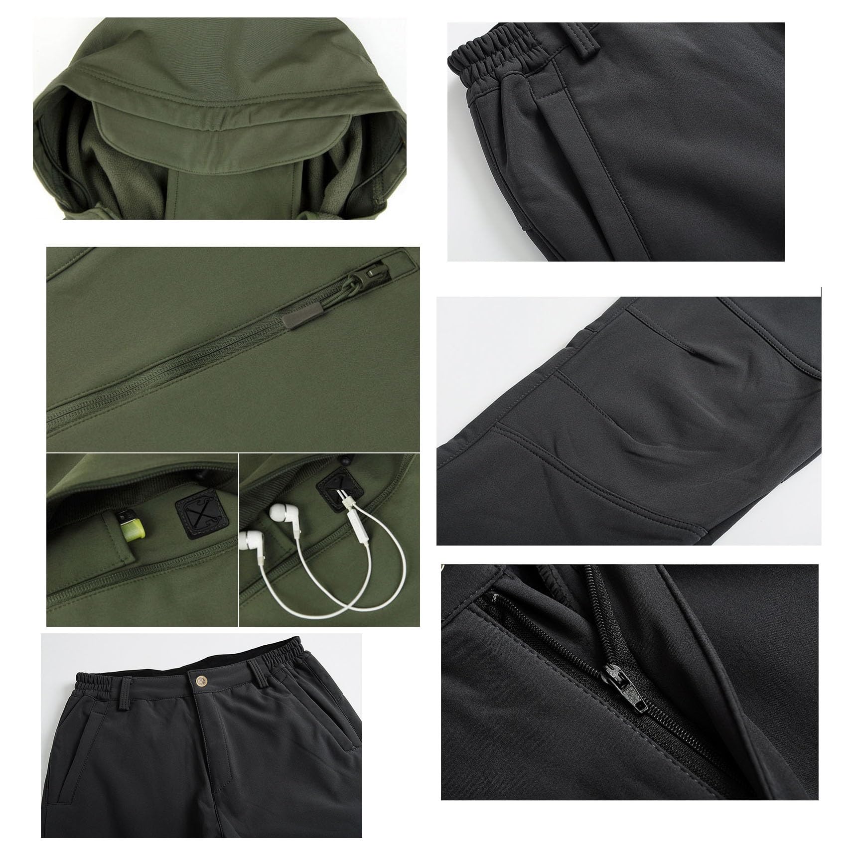 Tute Da Sci Invernali Da Uomo, Tute Da Sci Impermeabili Antivento Calde Invernali Alla Moda Con Fascia Da Braccio E Cintura, Tuta Da Snowboard Outdoor 2 Pezzi Tute Da Sci