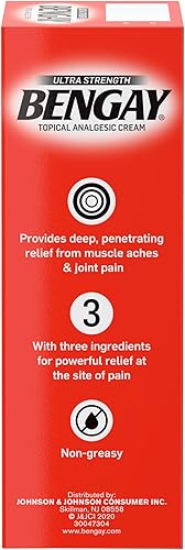 Miniatura 2 de Crema analgésica Bengay sin grasa para alivio de dolor, crema ultra fuerza, 1