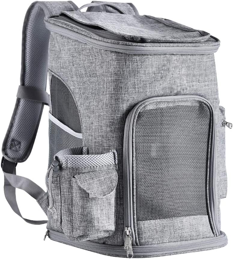 GANCHUN Expandable Pet Carrier Backpack for Cats, Dogs and Small Animals, Portable Pet Travel Carrier, Super Ventilated Design, Airline…