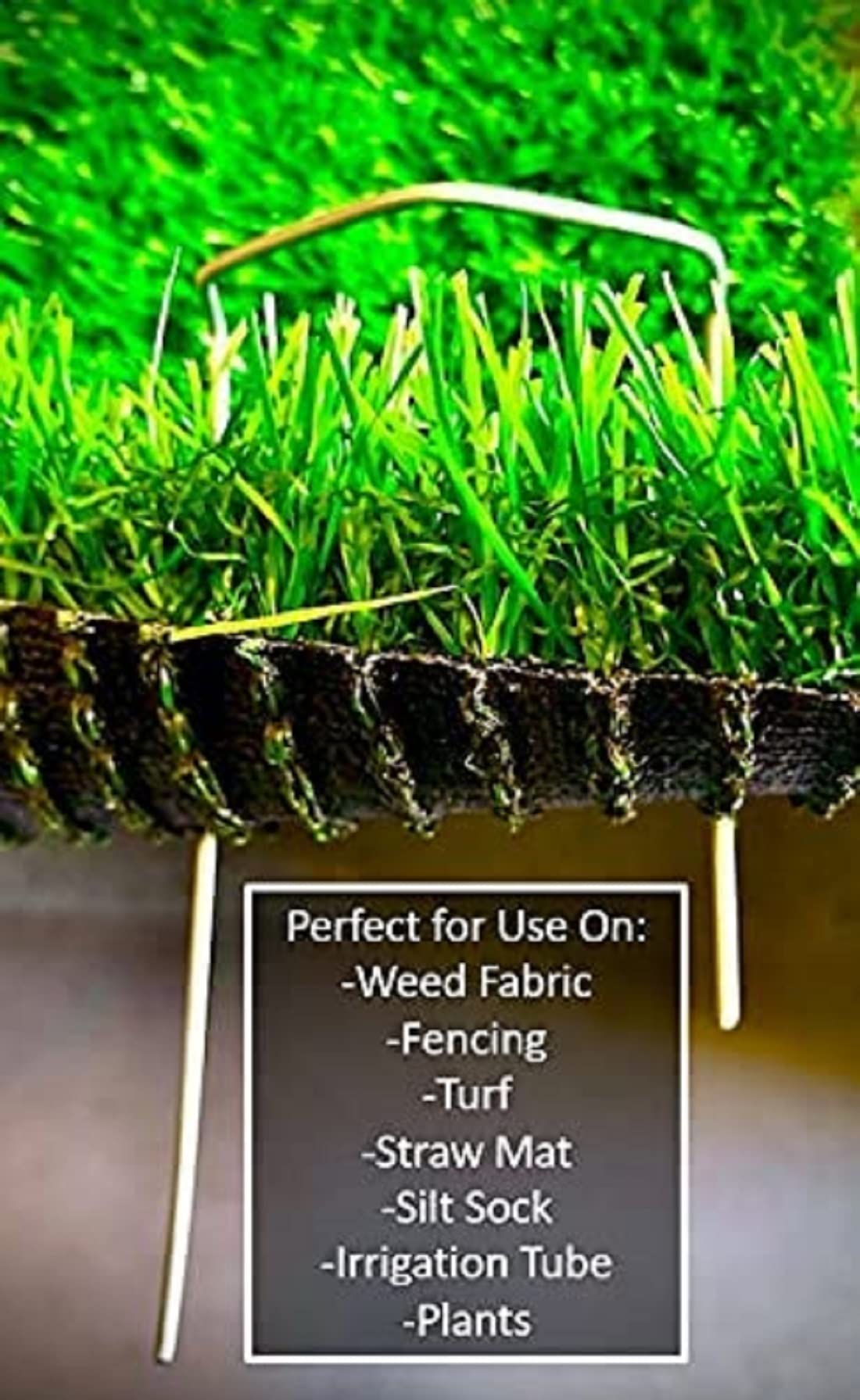 Landscape Sod Staples Heavy Duty Sturdy Garden Stakes Fabric Pins (50)