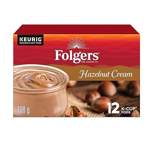Folgers Cápsulas de café K-Cup de crema de avellana, 12 unidades
