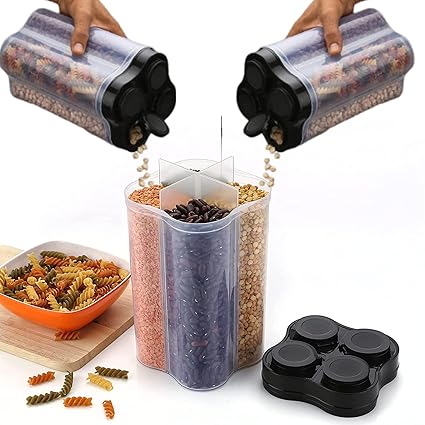 tasmax 4 in 1 containers for storage PACK OF 1 kitchen storage box for containers set kitchen boxes for storage in kitchen jars and containers box for storage kitchen storage box, plastic