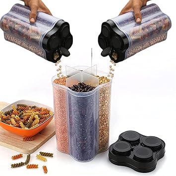 tasmax 4 in 1 containers for storage PACK OF 1 kitchen storage box for containers set kitchen boxes for storage in kitchen jars and containers box for storage kitchen storage box, plastic