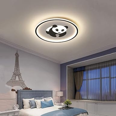 PROPFE LED plafondlamp ultra dunne ring cartoon kinderkamer lamp Dimbaar met afstandsbediening slaapkamer woonkamer plafondlamp panda moderne plafondverlichting balkon trappen wandlamp
