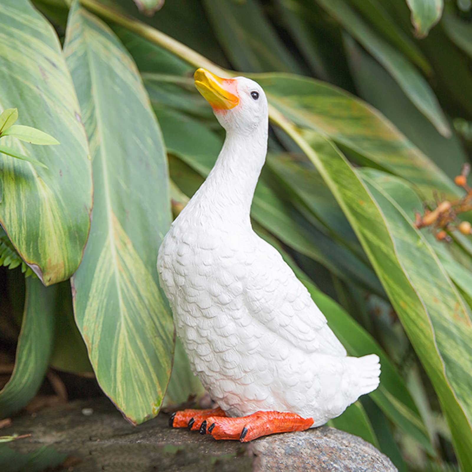 LTLCBBDuck Figurines, Simulation Duck Decor Statue Landscape Sculpture Handmade Resin Duck Statue Gifts Houses Outdoor Garden Decoration,Male