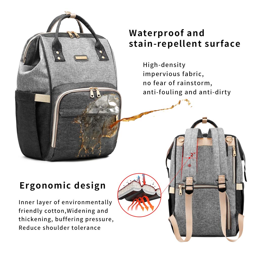ergonomic diaper backpack