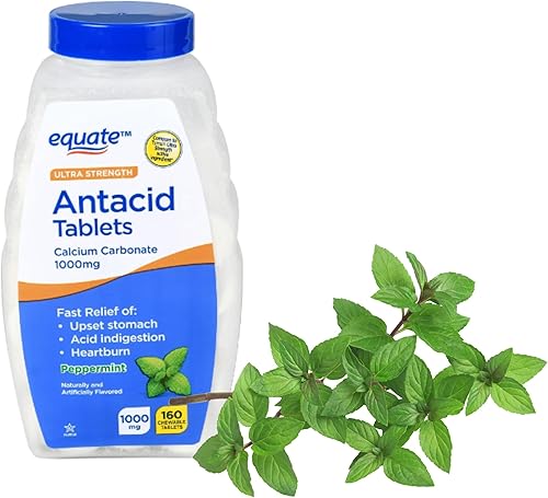 Miniatura 8 de Equate Ultra Strength - Tabletas masticables antiácidos de menta, 1000 mg, 160 unidades (paquete de 01) + adhesivo Me Gustas