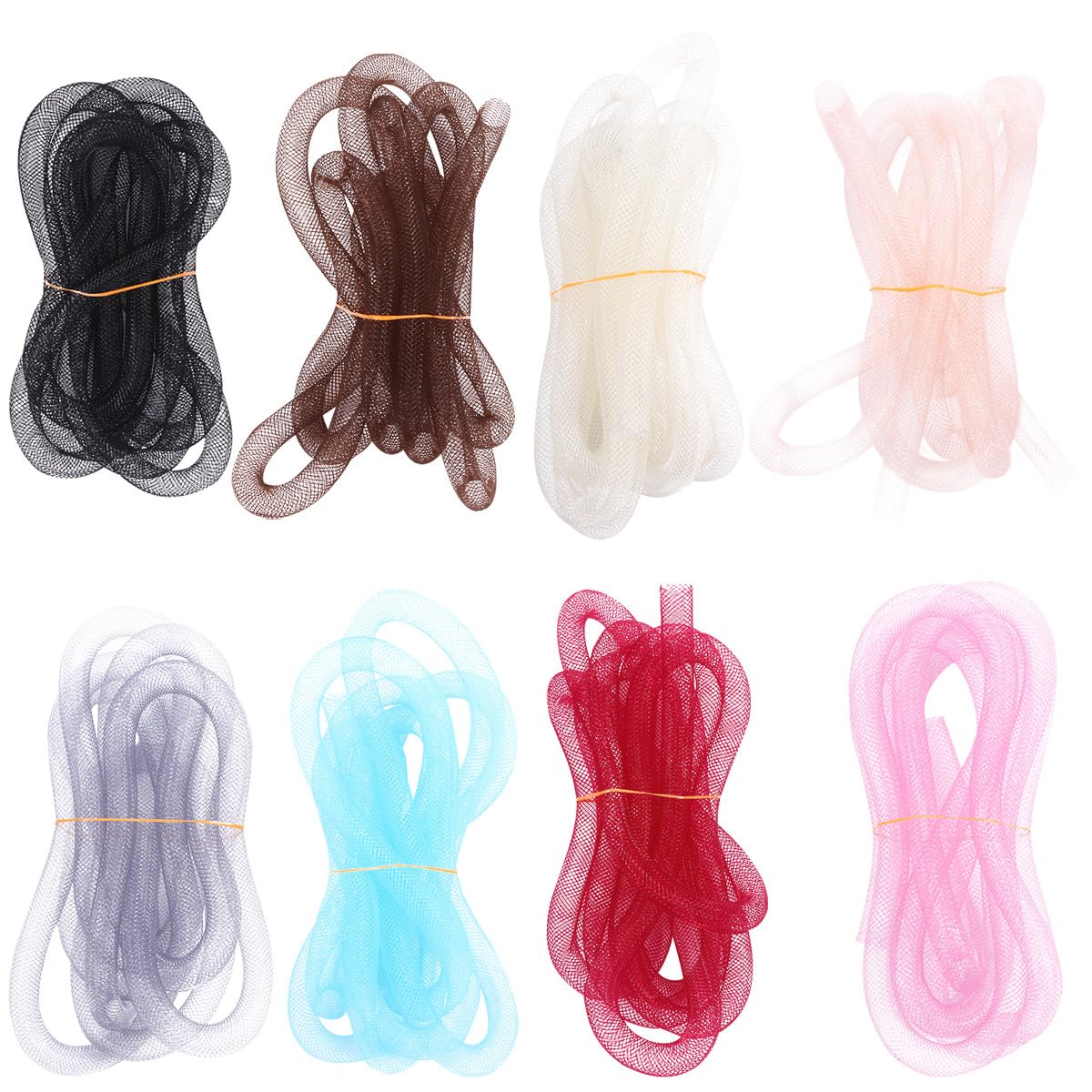 Malla hueca tubular de nylon 8mm Cabilock, hilo para pulseras y accesorios de manualidades
