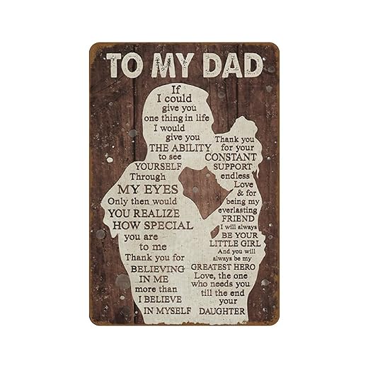 Graman to My Dad If I Could Give You One Thing in Life Gift for Dad from Daughter Birthday Gift for Dad Print Wall ArtNovelty Tin Metal Sign Plaque Bar Pub Vintage Retro Wall Decor 8x12in