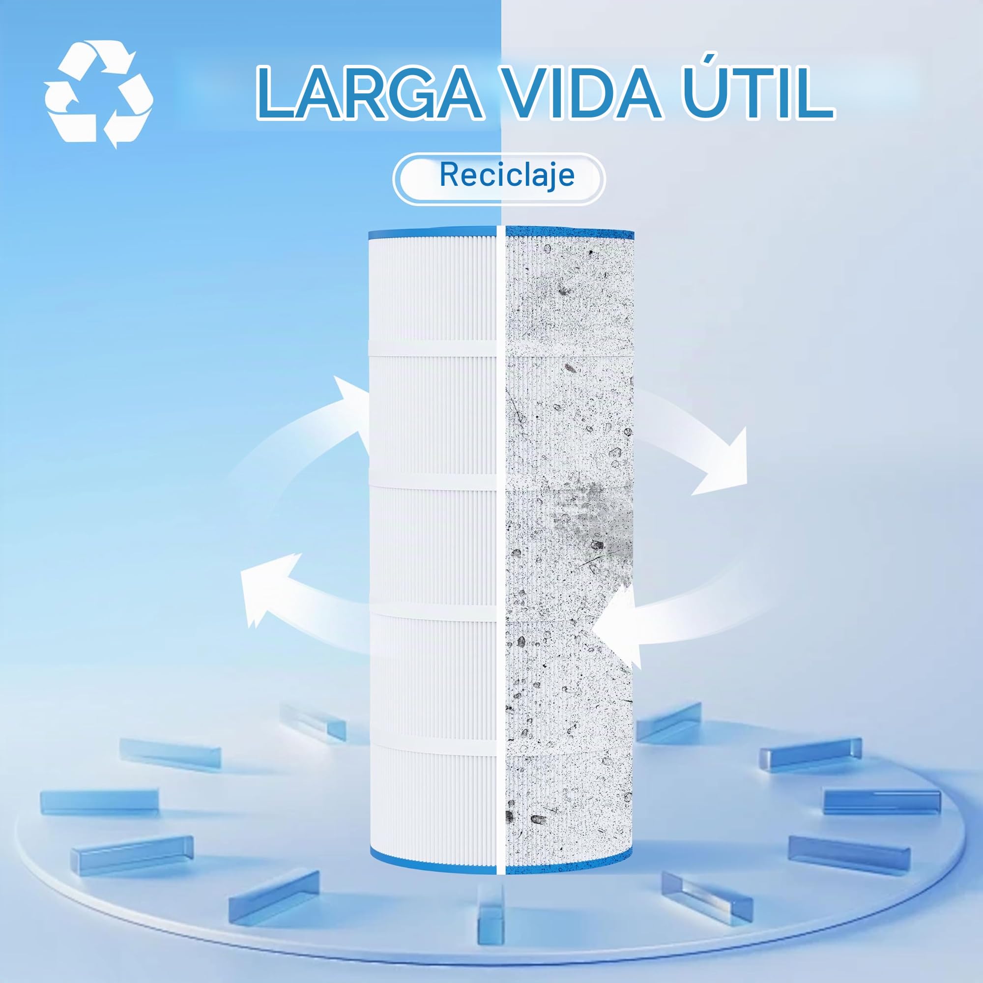 Cartucho de filtro para piscina compatible con Hayward CS150E, 1 unidad