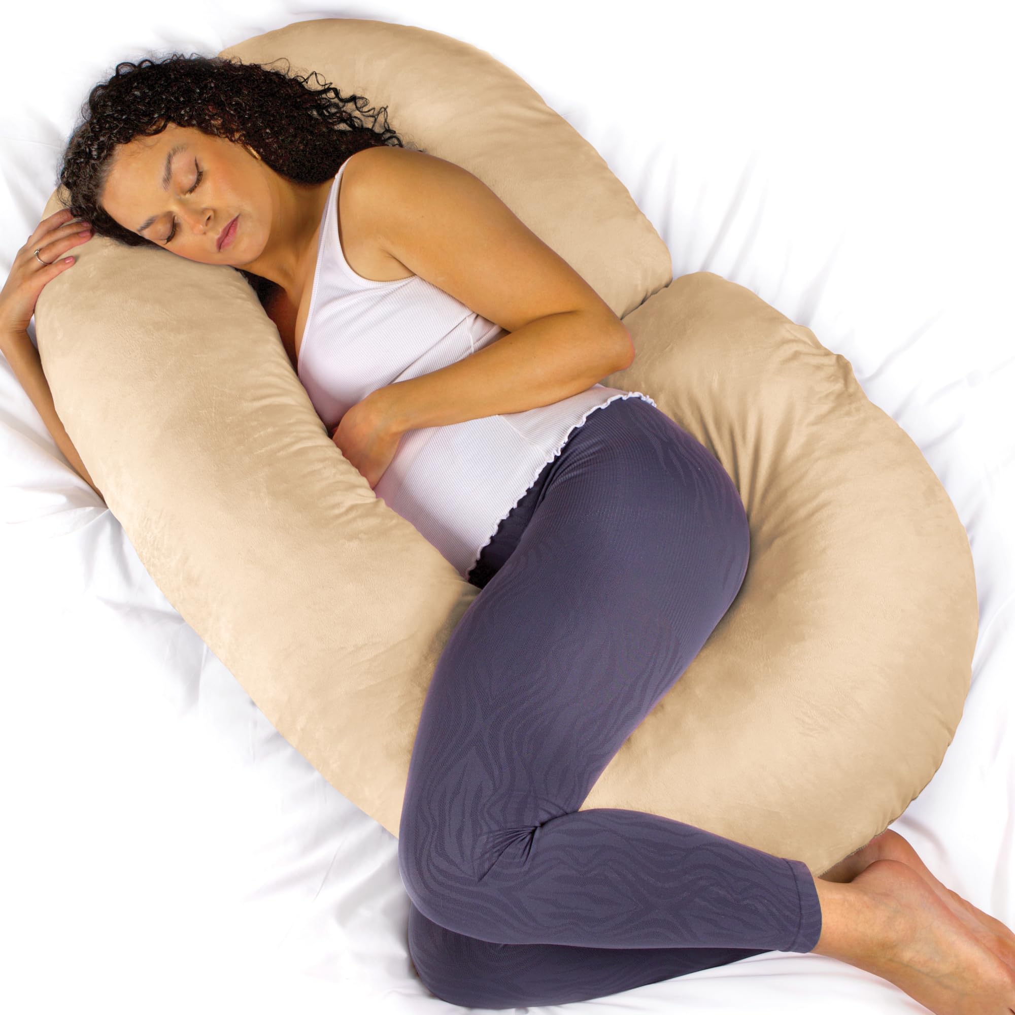 Aamira C Shaped Pregnancy Pillow Extra Large Cream