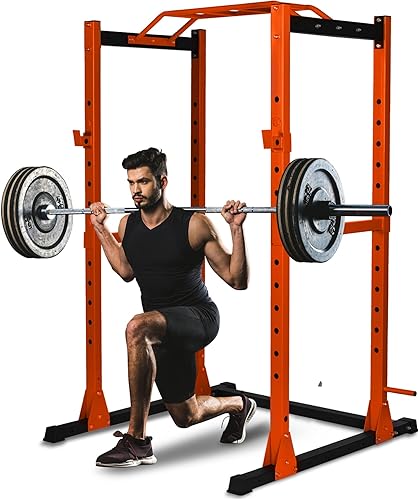 SQUATZ Soporte ajustable para sentadillas, soporte para pesas con sistema de bloqueo seguro, accesorio para minas terrestres compatible con barras