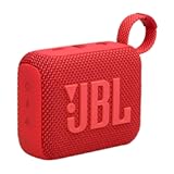 Go 4 - Ultra-Portable&comma; Waterproof and Dustproof Bluetooth Speaker&comma; Big Pro Sound with Punchy bass&comma; 7-Hour Built-in Battery&comma; Made in Part with Recycled Materials &lpar;Red&rpar;