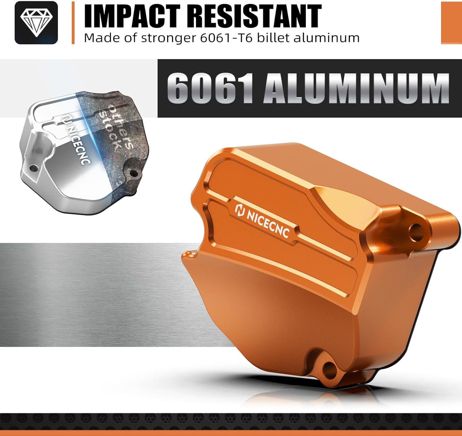 NICECNC Orange Oversized Engine Power Válvula Cover Compatible with KTM 250/300 SX/XC 2023-2025 250/300 XC-W/EXC 2024-2025 Compatible with GasGas MC/EX/EC 250/300 2024-2025 See Fitment