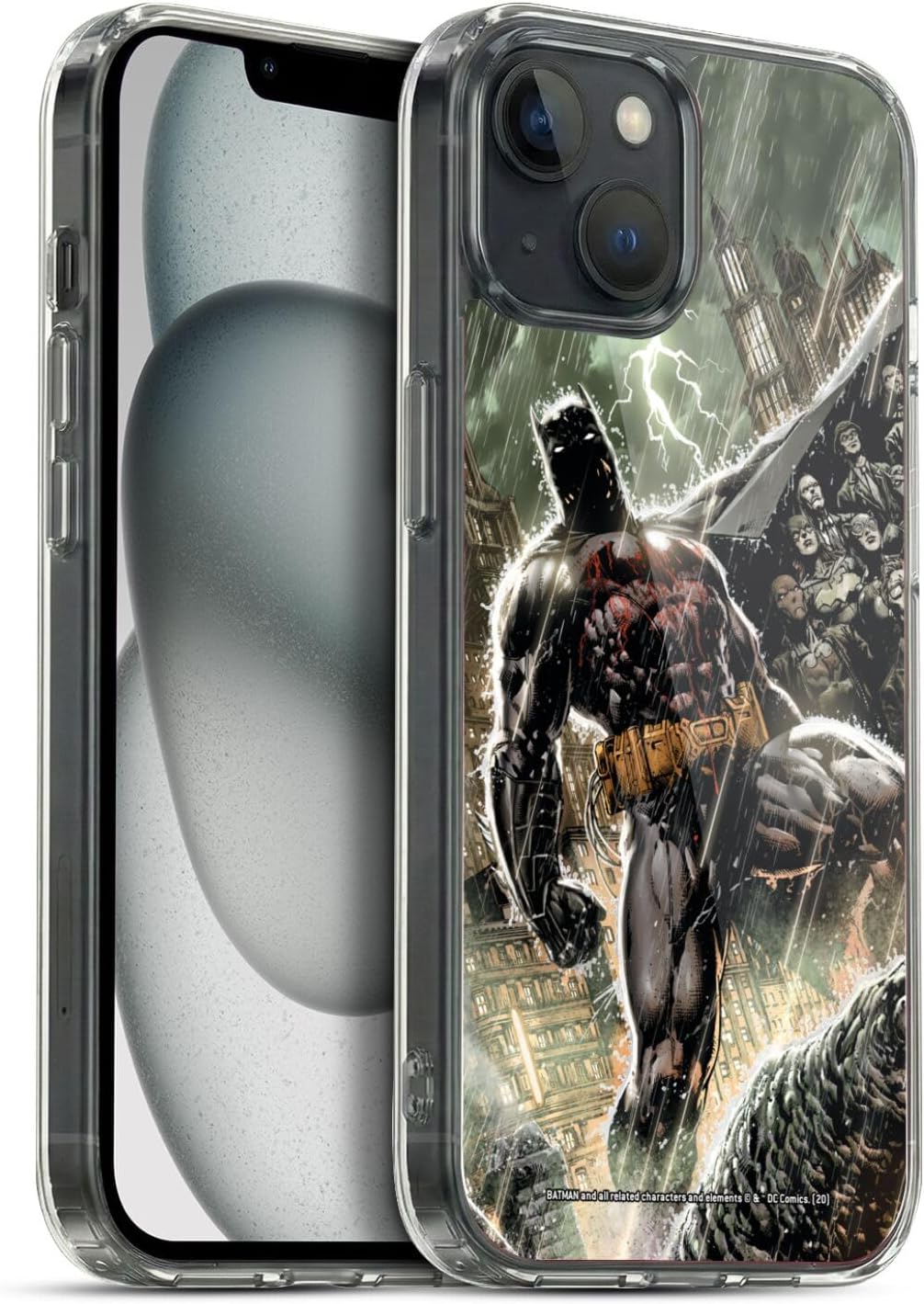 Head Case Designs Officially Licensed Batman DC Comics Batman Eternal Iconic Comic Book Costumes Gel Case [Military Grade Protection] Compatible with Apple iPhone 15 Plus and Compatible with MagSafe