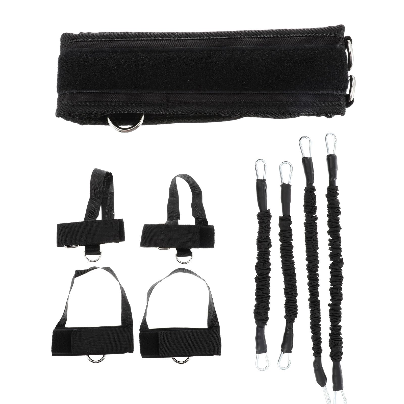Widerstandsbänder Fitnessband Satz mit Starker Elastizität aus Oxford Stoff und Latexseil für Fuß und Taillenübungen im Outdoor Muskeltraining 20lbs