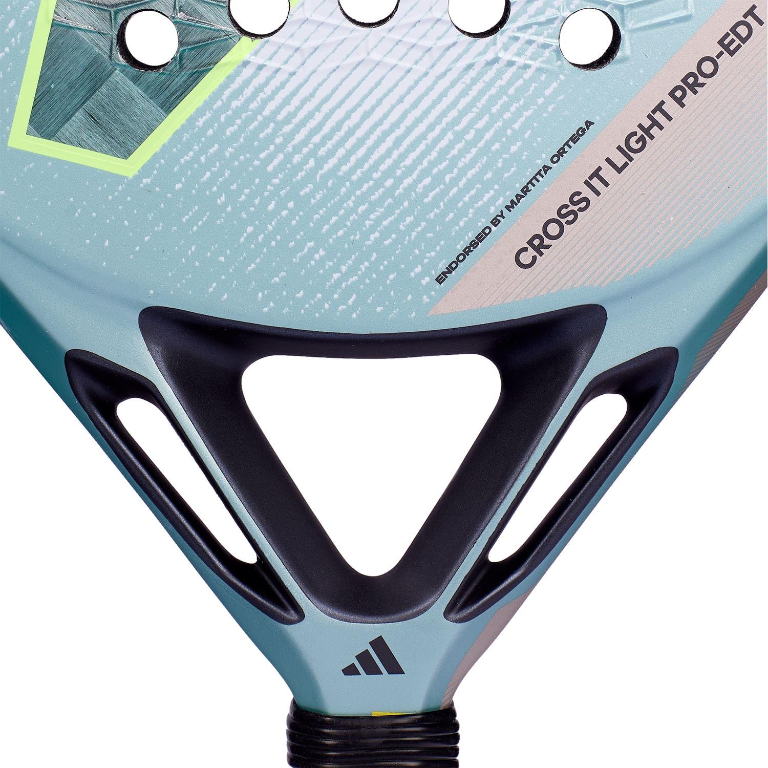 Pala de Padel adidas Cross It Pro EDT 2026 Marta Ortega, Azul, Forma Redonda, Goma eva Soft Energy, Fibra Carbon aluminized 24k