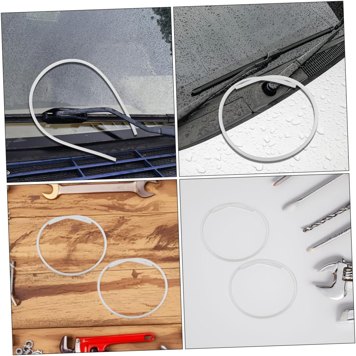 Unomor 5pcs Silicone Windscreen Wiper Frameless Car Wiper Refill Replacement Blades for Automotive Windshield