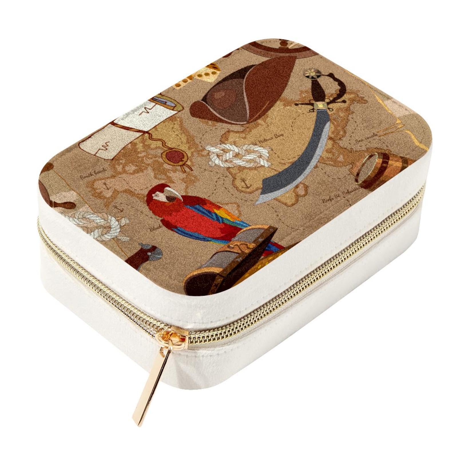 Boîte à bijoux de voyage pour filles organiseur portable avec fermeture éclair